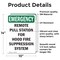 Signmission Remote Pull Station For Hood Fire Emergency Sign, Vinyl Decal, 10in W x 14in L, 2PK OS-2PACK-EM-D-1014-V-10534 - alternate 6